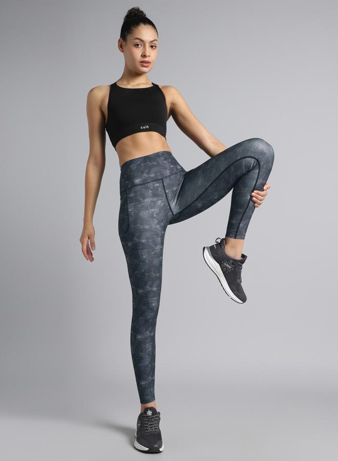 Cult Women Black Printed Train All Day Leggings - Image 2